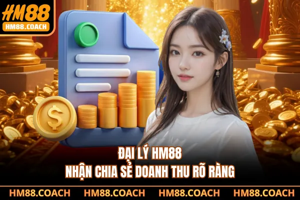 Đại lý HM88 nhận chia sẻ doanh thu rõ ràng